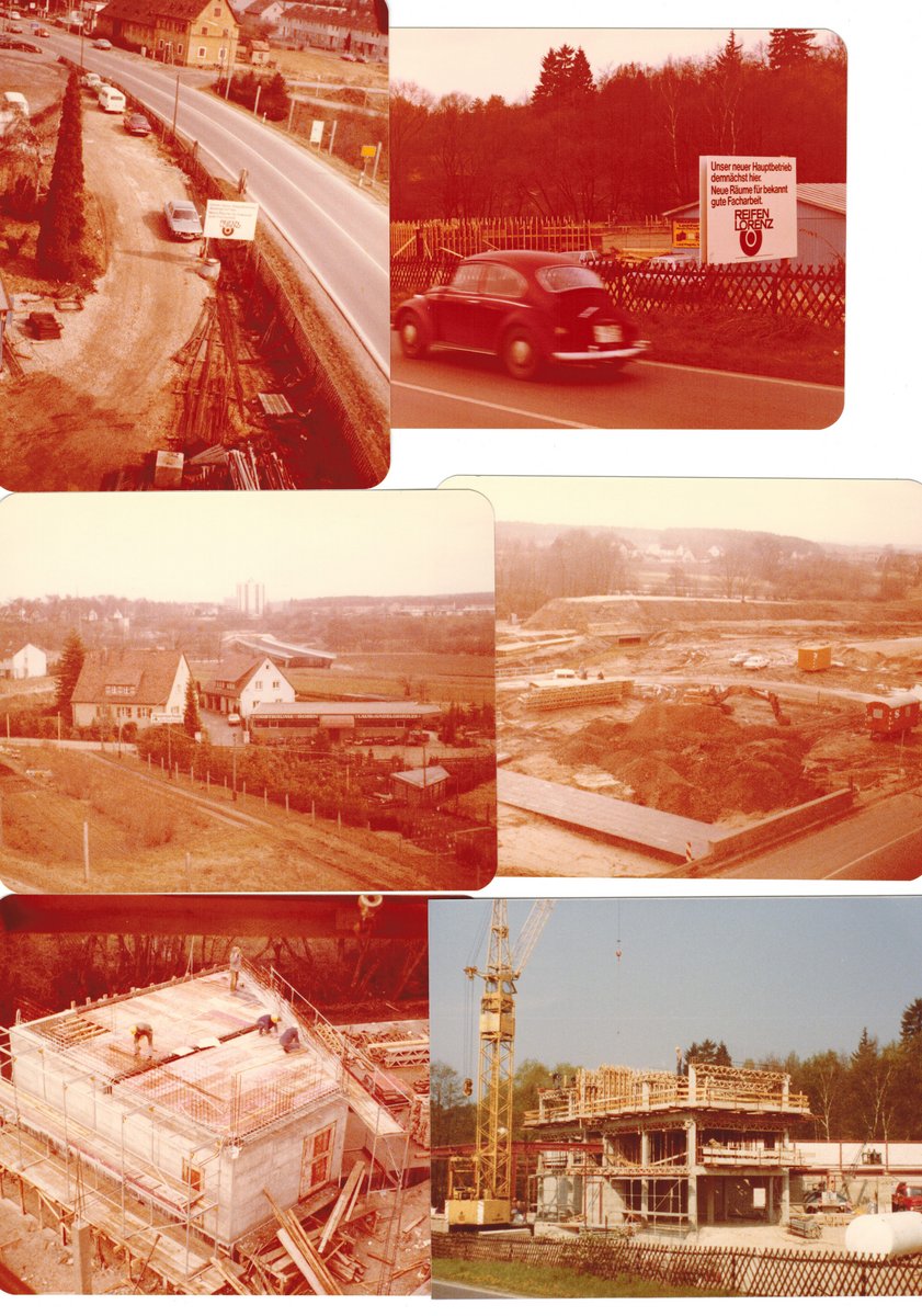 Impressionen vom Neubau der Firmenzentrale Lauf aus 1979